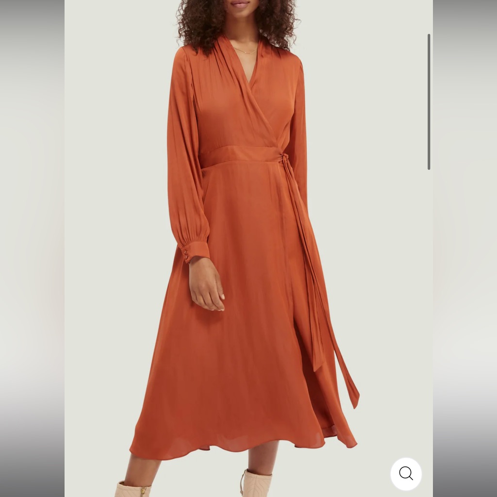 Scotch And Soda Midi Burnt Rust Dress